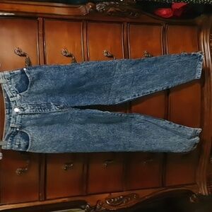 Vtg 80s Acid Washed Zipper Ankle Sasson Jeans sz 12